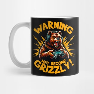 Warning May Become Grizzly Gamer Mug